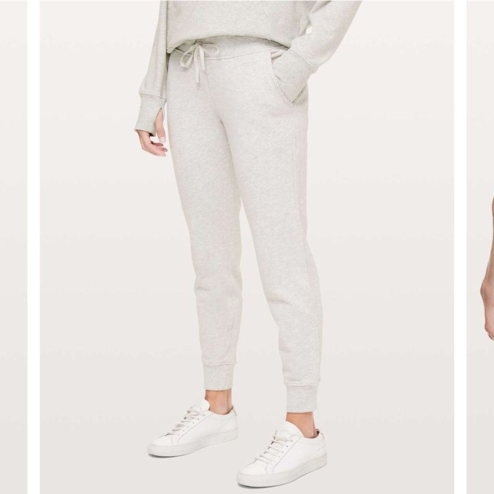 Lululemon Warm Down Jogger II in Heathered Core Ultra Light Grey Size 4